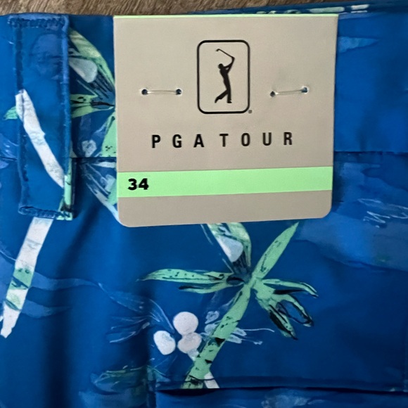 PGA TOUR S/S Button-Up Shirt and 8" Moisture Wicking Golf Short Set- L/34 - Picture 11 of 13